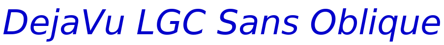 DejaVu LGC Sans Oblique шрифт